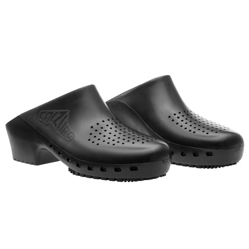 Calzuro Classic black rubber clogs