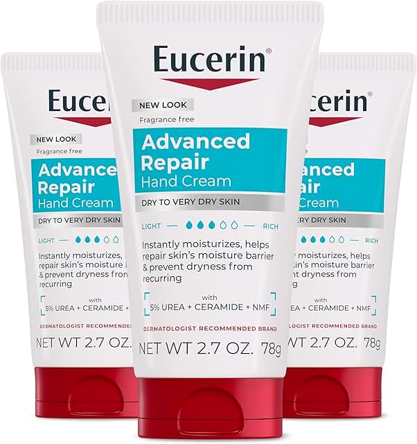 Eucerin Advanced Repair hand cream tubes